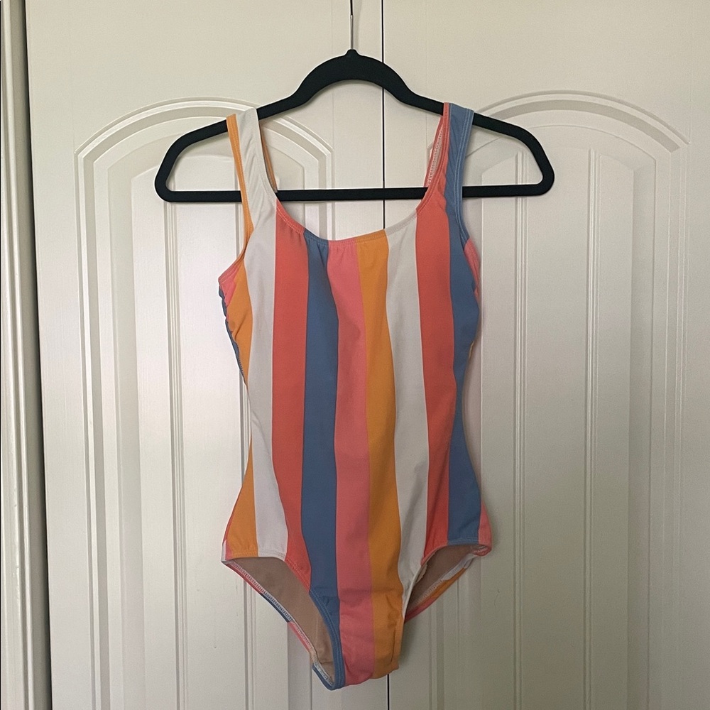 Colorful Striped One-Piece Swimsuit